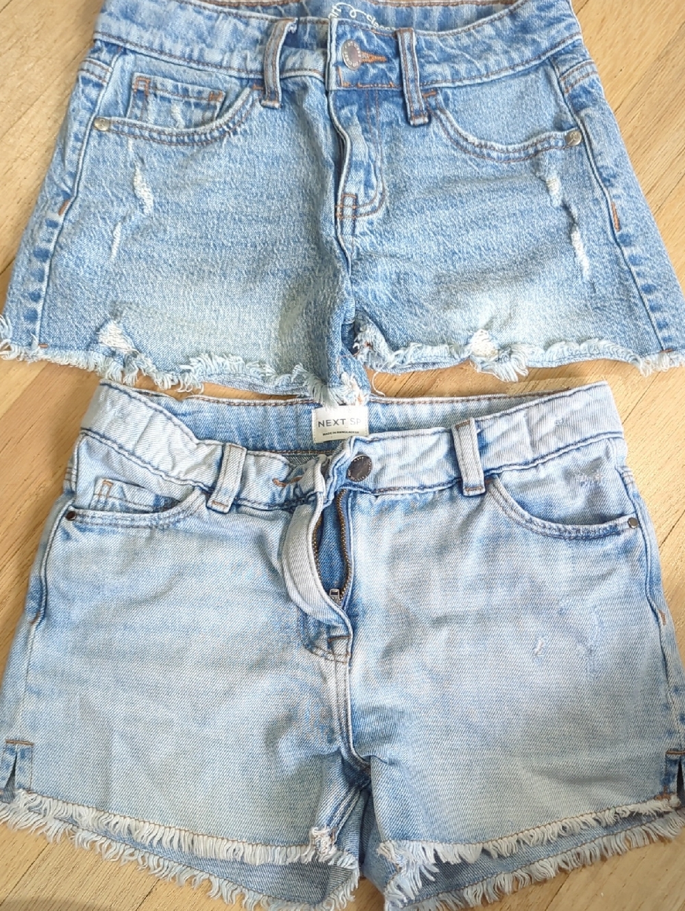 next Light Wash Denim Shorts Pair - Blue